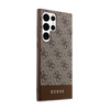 Guess 4G Bottom Stripe Metal Logo Collection - Etui Samsung Galaxy S24 Ultra (brązowy) (GUHCS24LG4GLBR)