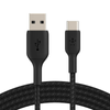 Belkin kabel pleciony USB-C/USB-A M/M 2M - czarny (CAB002BT2MBK)