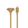 Native Union Belt Cable Duo - kabel USB-C - USB-C / lightning, 1,5 m (kraft) (BELT-CCL-KFT-NP)