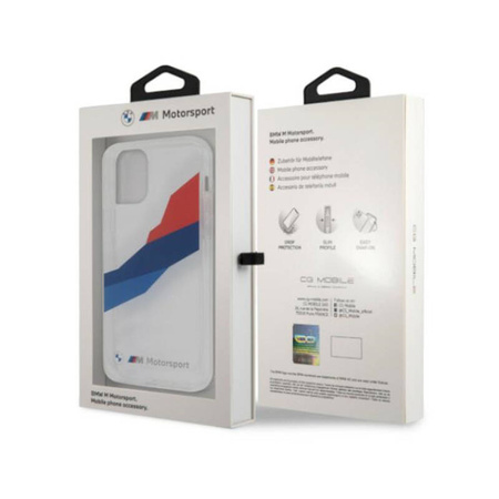 BMW Motorsport Tricolor - Etui iPhone 12 Pro Max (przezroczysty) (BMHCP12LSKTGT)