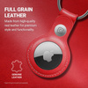 Crong Leather Case with Key Ring – Skórzane etui ochronne brelok do Apple AirTag (czerwony) (CRG-ATL-RED)