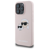 Karl Lagerfeld Silicone Double Heads Print MagSafe - Etui iPhone 16 Pro (różowy) (KLHMP16LSKCHPPLP)