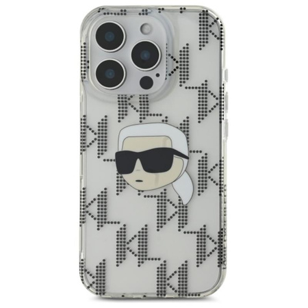 Karl Lagerfeld IML Karl Head Electroplated - Etui  iPhone 16 Pro (przezroczysty) (KLHCP16LHKLPKHT)
