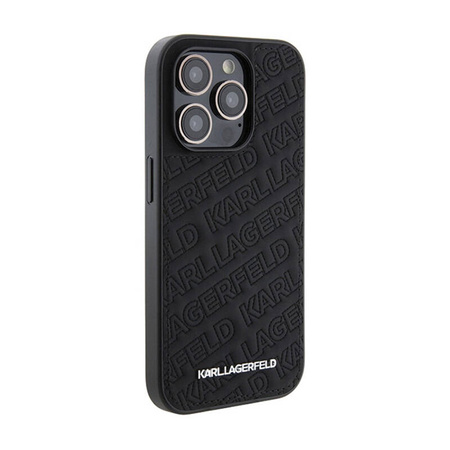 Karl Lagerfeld Quilted K Pattern - Etui iPhone 15 Pro (czarny) (KLHCP15LPQKPMK)
