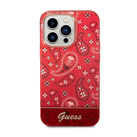 Guess Bandana Paisley - Etui iPhone 14 Pro Max (czerwony) (GUHCP14XHGBNHR)