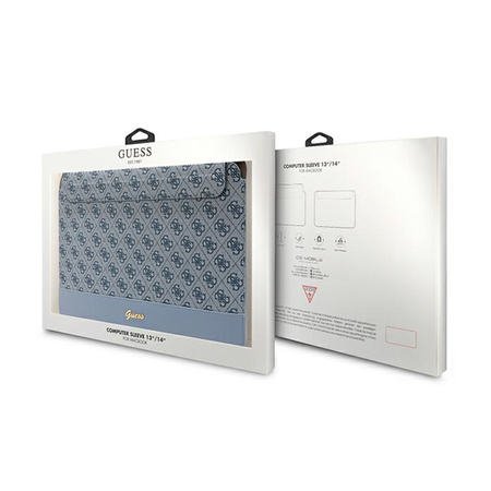 Guess 4G Stripe Metal Logo Computer Sleeve - Etui na notebooka 14" (Niebieski) (GUCS14PS4SGB)