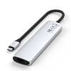 Satechi 7-in-1 USB-C Slim Multiport Adapter with Ethernet - adapter do urządzeń mobilnych (USB-C PD, 2x USB-A, HDMI 4K, Ethernet, czytnik kart micro/SD) (silver) (ST-P7SS)