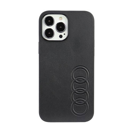 Audi Synthetic Leather - Etui iPhone 13 Pro Max (Czarny) (AU-TPUPCIP13PM-TT/D1-BK)