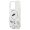 Karl Lagerfeld Liquid Glitter Karl & Choupette Head MagSafe - Etui iPhone 16 Pro Max (przezroczysty) (KLHMP16XLGKCSGH)