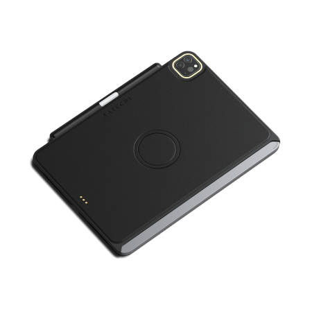 Satechi Vegan-Leather Magnetic Case - magnetyczna obudowa ochronna z uchwytem na Apple Pencil wykonana ze skóry wegańskiej do iPad Pro 12.9" 3/4/5(M1)/6(M2)G oraz iPad Air 13" M2 1G (black) (ST-V12PPK)