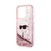 Karl Lagerfeld Liquid Glitter NFT Karl's Head - Etui iPhone 14 Pro Max (różowy) (KLHCP14XLNKHCP)