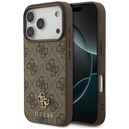 Guess 4G Small 4G and Classic MagSafe - Etui do iPhone 17 Pro (brązowy) (GUHMP17LP4SM4MW)