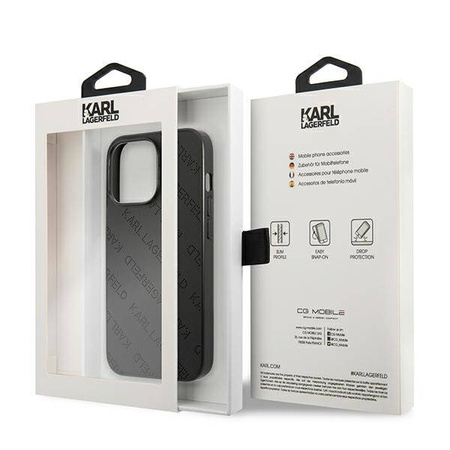 Karl Lagerfeld Perforated Allover - Etui iPhone 13 Pro (czarny) (KLHCP13LPTLK)
