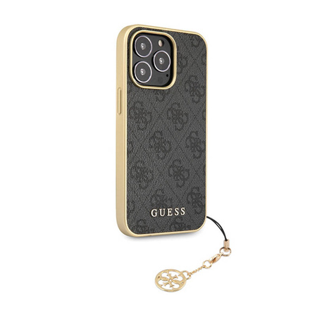 Guess 4G Charms Collection - Etui iPhone 14 Pro Max (szary) (GUHCP14XGF4GGR)