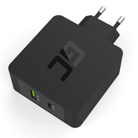 Green Cell - Ładowarka USB-C 45W PD z przewodem USB-C i dodatkowym portem USB (CHAR10)