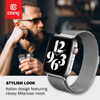 Crong Milano Steel - Pasek ze stali nierdzewnej do Apple Watch 44/45/46/49 mm (czarny) (CRG-44MST-BLK)
