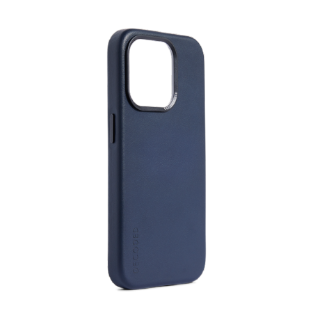 Decoded – skórzana obudowa ochronna do iPhone 15 Pro kompatybilna z MagSafe (ture navy) (D24IPO15PBC1NY)