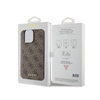 Guess 4G Metal Gold Logo - Etui iPhone 15 Pro Max (brązowy) (GUHCP15XG4GFBR)