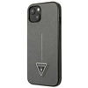 Guess Saffiano Triangle Logo Case – Etui iPhone 13 (srebrny) (GUHCP13MPSATLG)