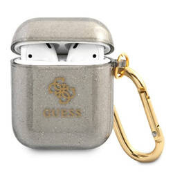 Guess Colored Glitter - Etui Airpods (czarny) (GUA2UCG4GK)