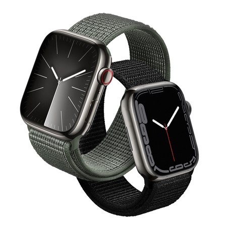 Crong Nylon - Pasek sportowy do Apple Watch 38/40/41/42 mm (Military Green) (CRG40NLBMGN)