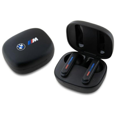 BMW Printed Logos - Słuchawki Bluetooth TWS ENC + etui ładujące (czarny) (BMBEMIATP20LOK)
