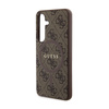Guess 4G Collection Leather Metal Logo MagSafe - Etui Samsung Galaxy S24 (brązowy) (GUHMS24SG4GFRW)