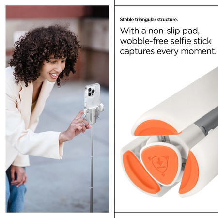 Spigen S541W Bluetooth Selfie Stick Tripod - Statyw na smartfon / uchwyt selfie stick (Dune Beige) (AMP09337)