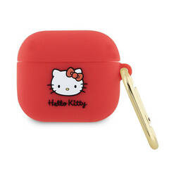 Hello Kitty Silicone 3D Kitty Head - Etui AirPods 3 (fuksja) (HKA33DKHSF)