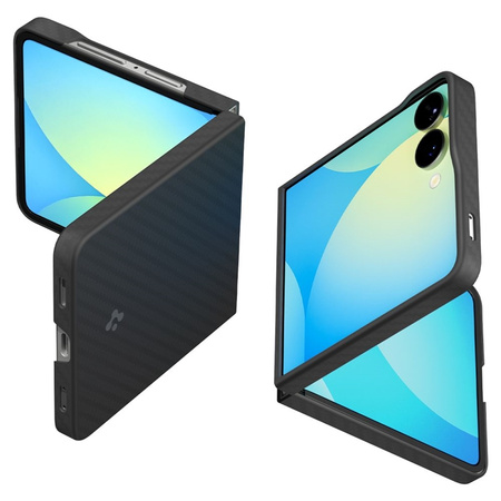 Spigen Airskin Aramid - Etui do Samsung Galaxy Z Flip 7 (Black) (ACS09564)