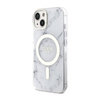 Guess Marble MagSafe - Etui iPhone 14 Plus (Biały) (GUHMP14MPCUMAH)
