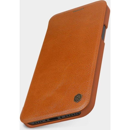 Nillkin Qin Leather Case - Etui Apple iPhone 12 Pro Max (Brown) (IP67-01675)