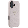 Guess Hot Stamp 4G Pattern Triangle Metal Logo - Etui do iPhone 16 (różowy) (GUHCP16SPGP4STRP)