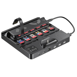 Unitek stacja ładująca Switch z przełącznikiem i czytnikiem kart do gier (G1005ABK01)