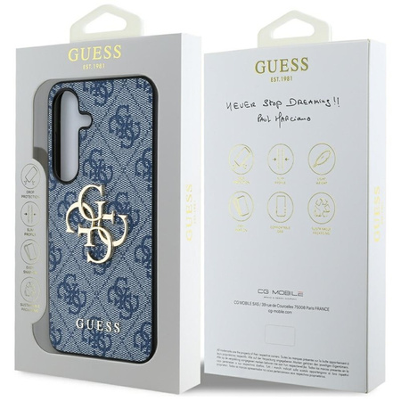 Guess Big 4G Logo Classic Logo - Etui do Samsung Galaxy S25 (niebieski) (GUHCS25S4GMGBL)