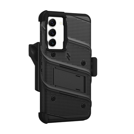 ZIZO BOLT Series - Pancerne etui Samsung Galaxy S23+ ze szkłem 9H na ekran + uchwyt z podstawką (czarny) (BOLT-SAMGS23P-BKBK)