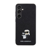 Karl Lagerfeld Saffiano Karl & Choupette Metal Pin - Etui Samsung Galaxy S24+ (czarny) (KLHCS24MPSAKCMPK)
