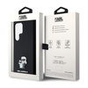 Karl Lagerfeld Silicone Karl & Choupette Metal Pin - Etui Samsung Galaxy S24 Ultra (czarny) (KLHCS24LSMHKCNPK)