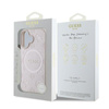 Guess Saffiano Peony Classic Logo MagSafe - Etui iPhone 16 Plus (różowy) (GUHMP16MPSAPSMEP)