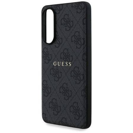 Guess 4G Ring Classic Logo MagSafe - Etui Samsung Galaxy S25 Edge (czarny) (GUHMS25EG4GFRK)