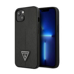 Guess Saffiano Triangle Logo Case – Etui iPhone 14 Plus (czarny) (GUHCP14MPSATLK)