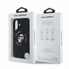 Karl Lagerfeld Silicone Karl & Choupette Ring MagSafe - Etui iPhone 16 (czarny) (KLHMP16SSCMKCRHK)