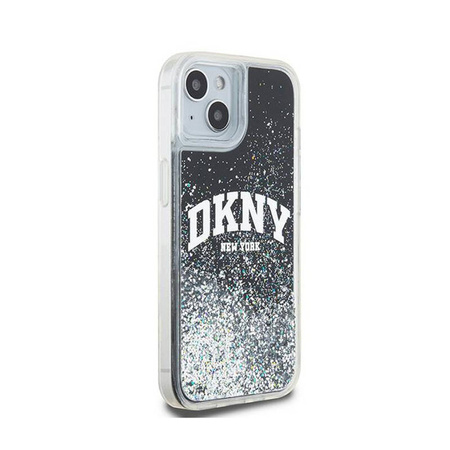DKNY Liquid Glitter Big Logo - Etui iPhone 15 / 14 / 13 (czarny) (DKHCP15SLBNAEK)