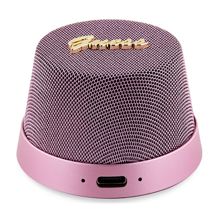 Guess Magnetic Script Metal Logo - Głośnik Bluetooth V5.3 (różowy) (GUWSC3ALSMP)