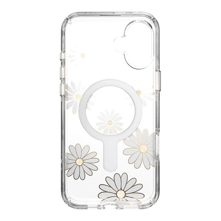Speck Presidio Lux ClickLock & MagSafe - Etui iPhone 16 Plus (Sunshine Daisies / Clear / Gold) (150749-3257)