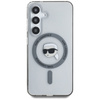 Karl Lagerfeld Button Karl Head Printed Logo MagSafe - Etui Samsung Galaxy S25 (czarny) (KLHMS25SHLSKIK)
