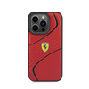 Ferrari Twist Metal Logo - Etui iPhone 15 Pro (czerwony) (FEHCP15LPTWR)