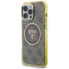 Guess IML Metal Glitter 4G Circle Triangle MagSafe - Etui do iPhone 16 Pro Max (brązowy) (GUHMP16XHG4PRTGW)