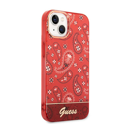 Guess Bandana Paisley - Etui iPhone 14 Plus (czerwony) (GUHCP14MHGBNHR)