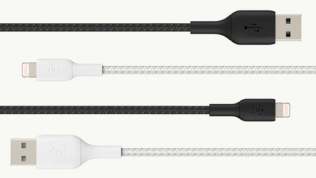 Belkin kabel pleciony USB-A/Lightning 3M - biały (CAA002BT3MWH)